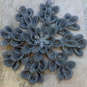 Large Glittered Snowflake